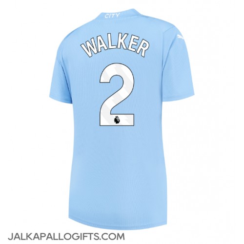 Manchester City Kyle Walker #2 Kotipaita Naiset 2023-24 Lyhythihainen